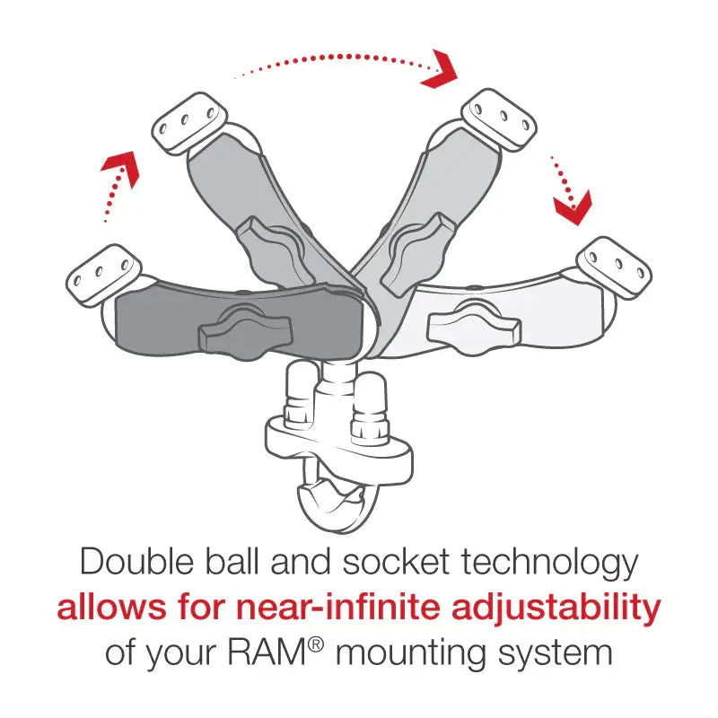 RAM® Quick-Grip™ XL Phone Mount with Handlebar U-Bolt Base - Medium Ram Mount