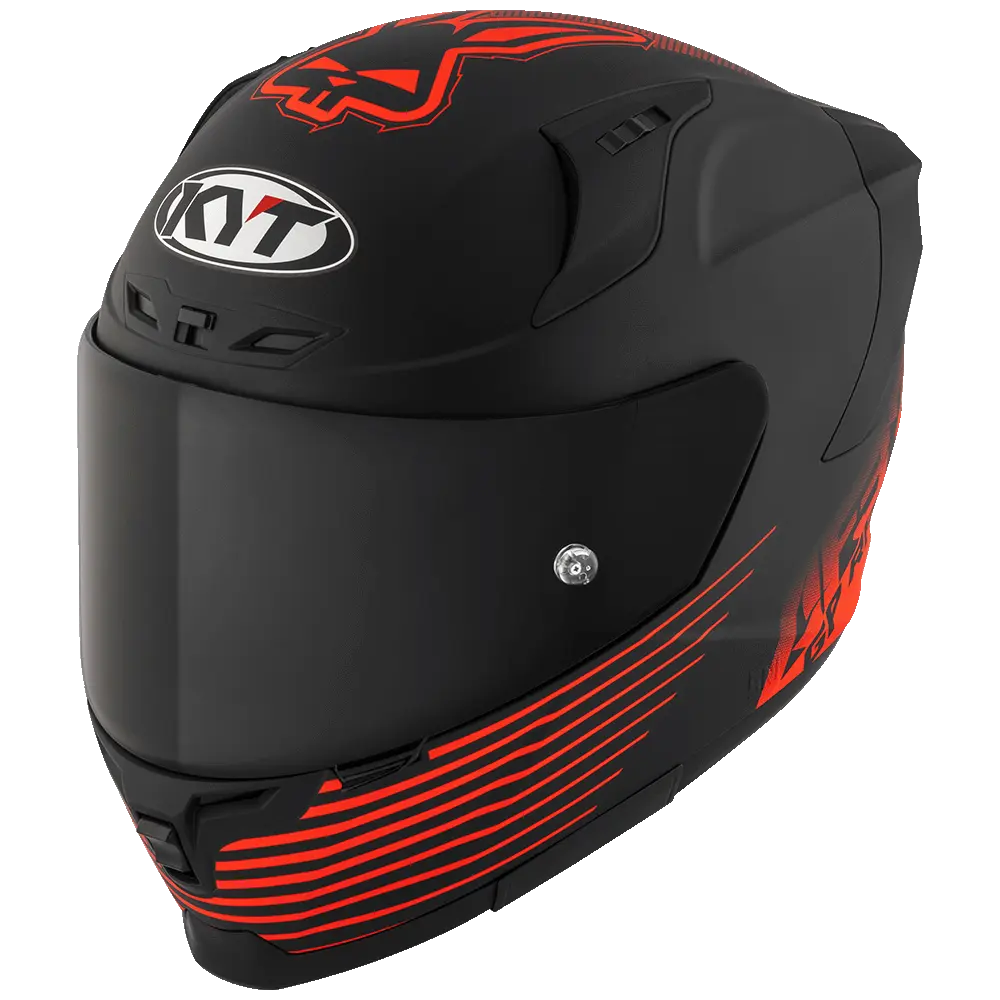 KYT Striker AF37 Livery Helmet (Matt Black Red) Pathpavers