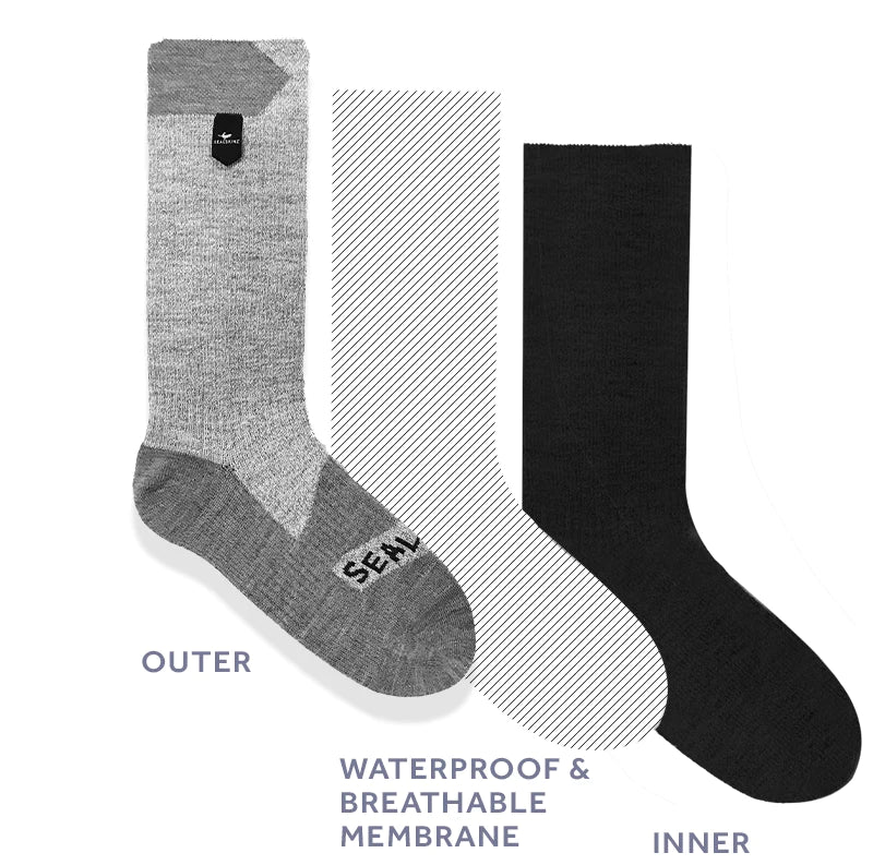 Sealskinz Waterproof Warm Weather Mid Lenght with Hydrostop Socks Sealkingz