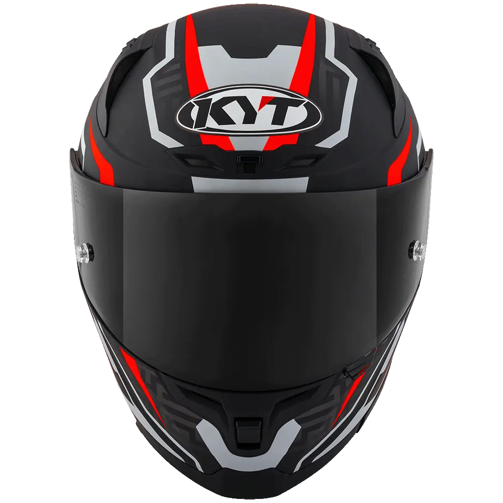 KYT Striker #02 Helmet (Matt Black Red) Pathpavers