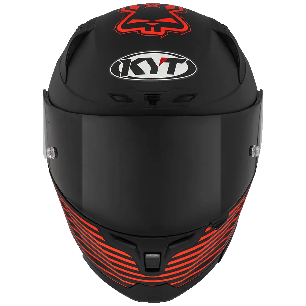 KYT Striker AF37 Livery Helmet (Matt Black Red) Pathpavers