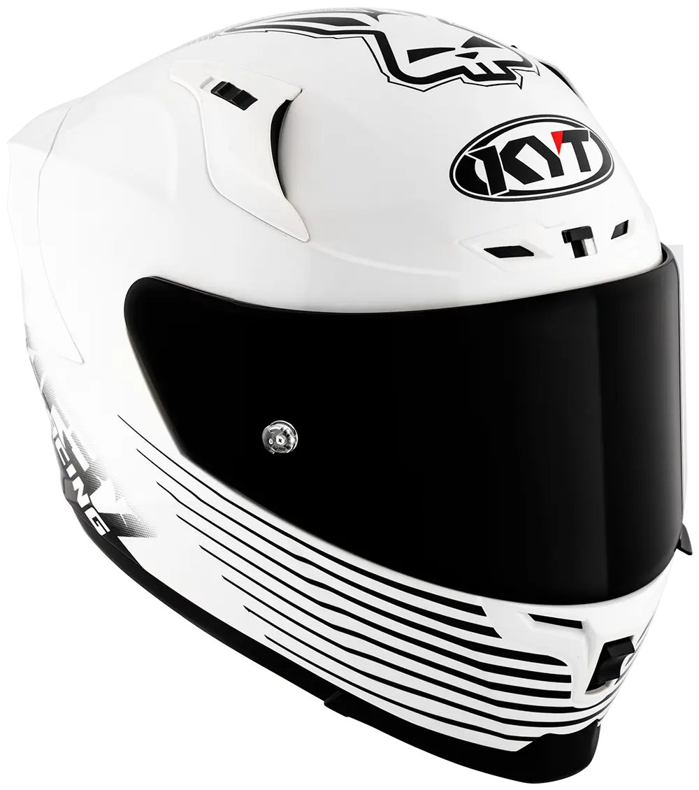 KYT Striker AF37 Livery White Black Helmet Pathpavers