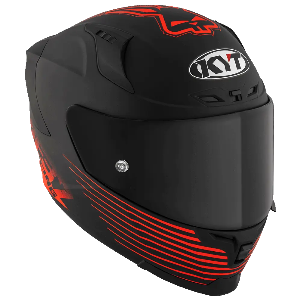 KYT Striker AF37 Livery Helmet (Matt Black Red) Pathpavers