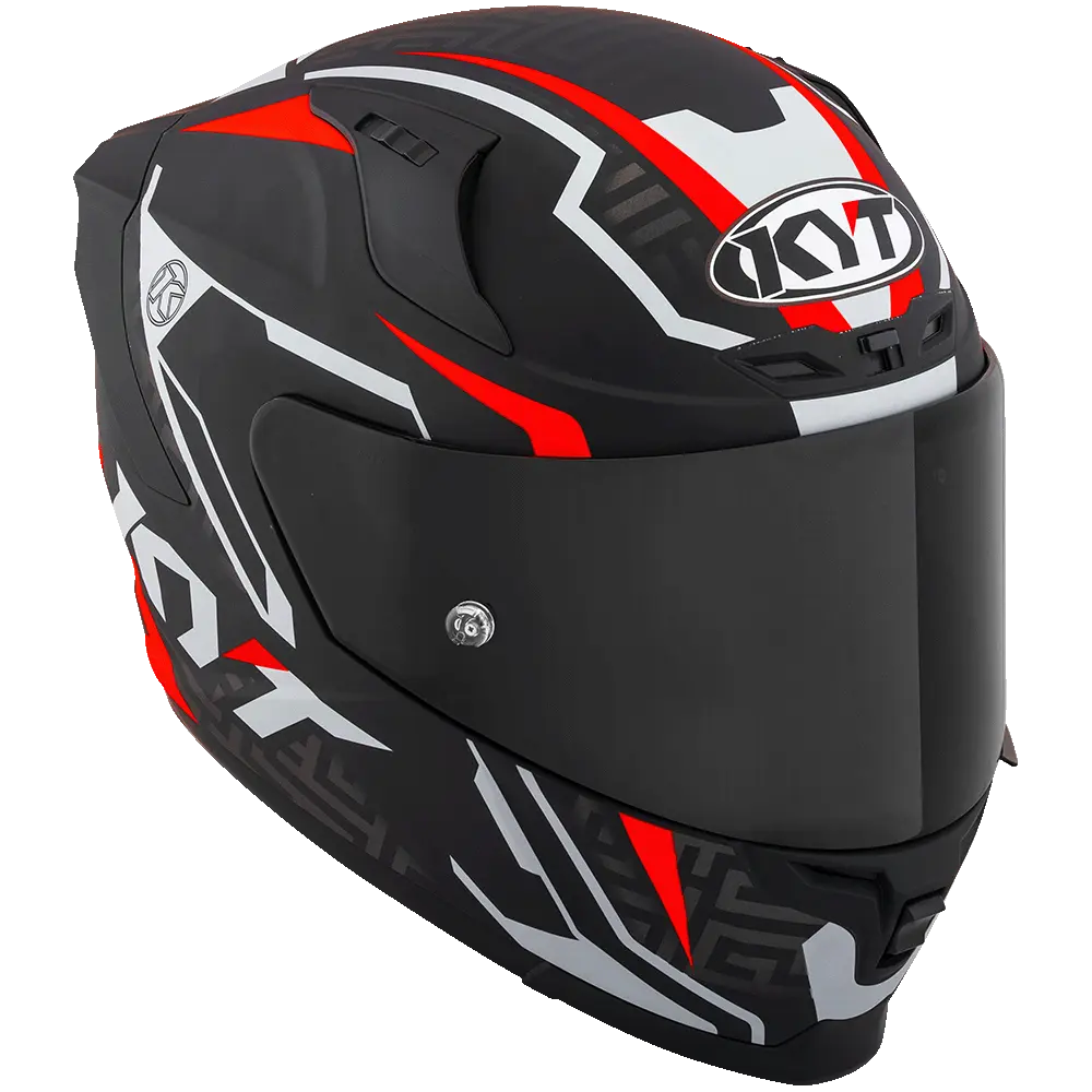 KYT Striker #02 Helmet (Matt Black Red) Pathpavers