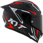 KYT Striker #02 Helmet (Matt Black Red) Pathpavers