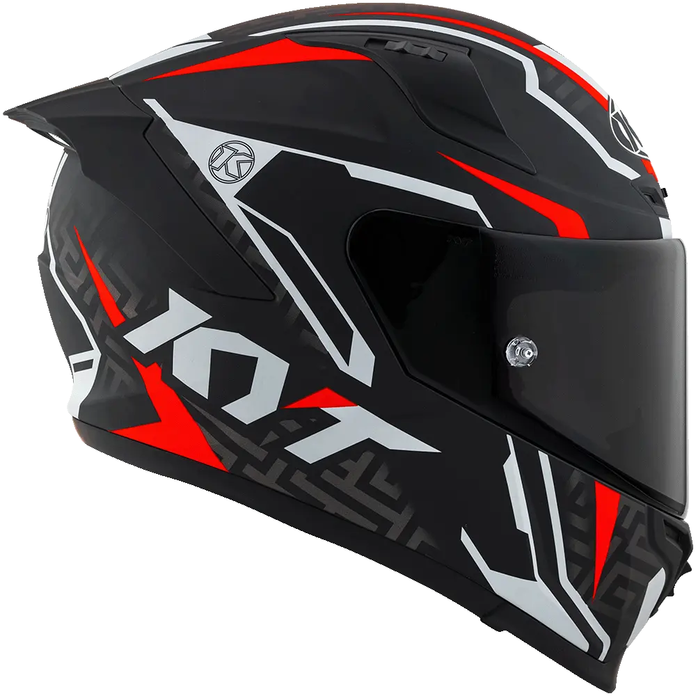 KYT Striker #02 Helmet (Matt Black Red) Pathpavers