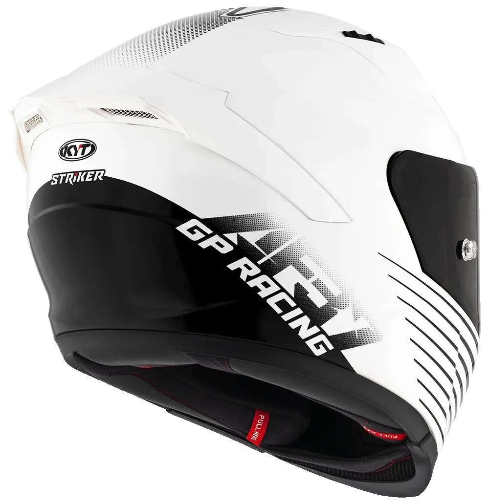 KYT Striker AF37 Livery White Black Helmet Pathpavers