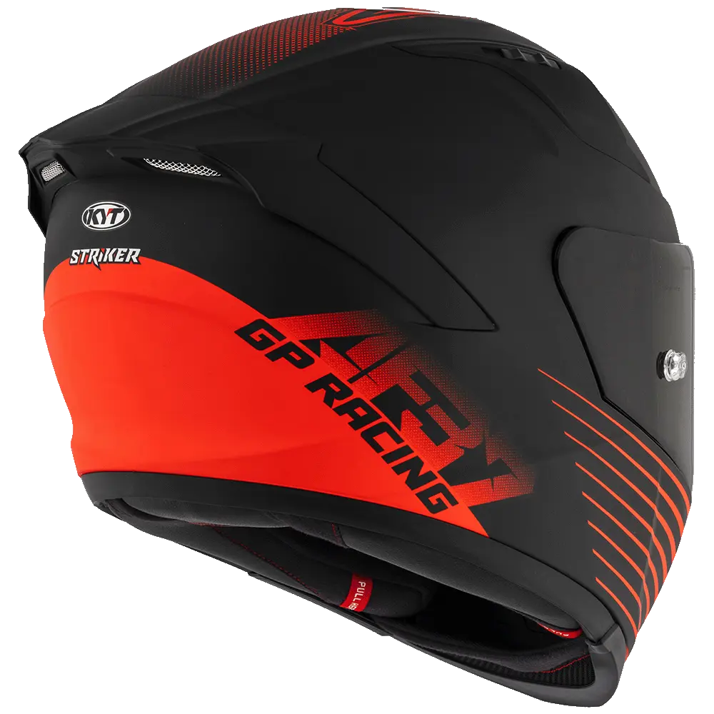 KYT Striker AF37 Livery Helmet (Matt Black Red) Pathpavers