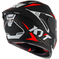 KYT Striker #02 Helmet (Matt Black Red) Pathpavers