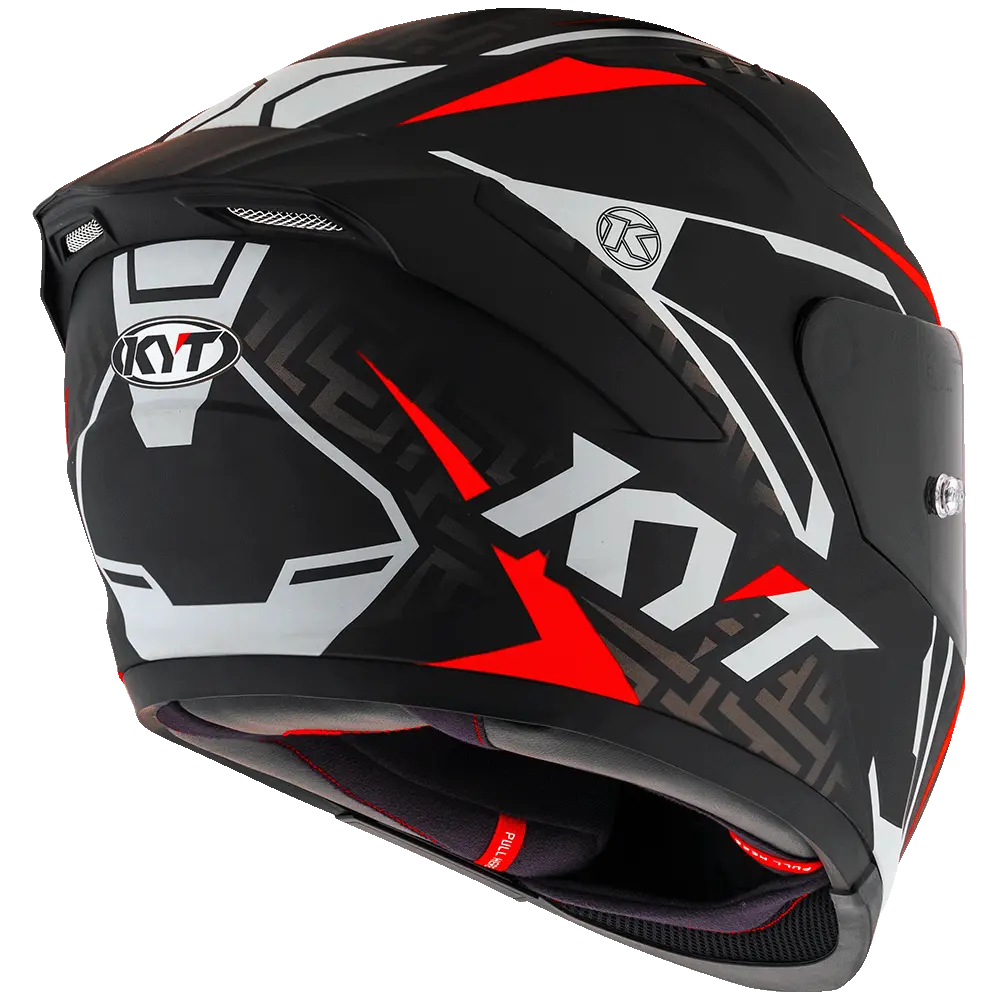 KYT Striker #02 Helmet (Matt Black Red) Pathpavers