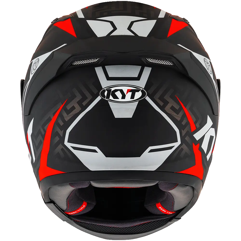 KYT Striker #02 Helmet (Matt Black Red) Pathpavers