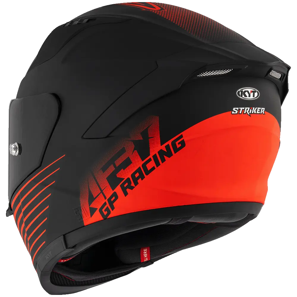 KYT Striker AF37 Livery Helmet (Matt Black Red) Pathpavers