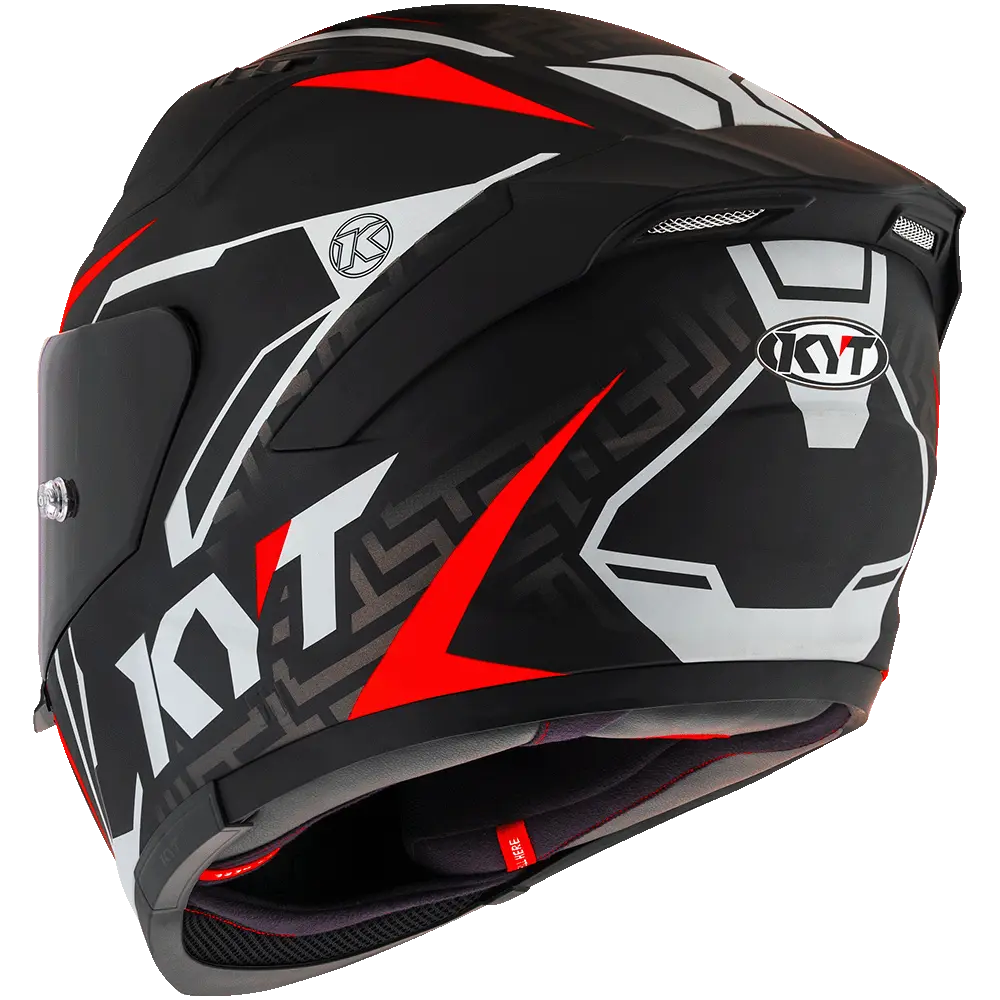 KYT Striker #02 Helmet (Matt Black Red) Pathpavers