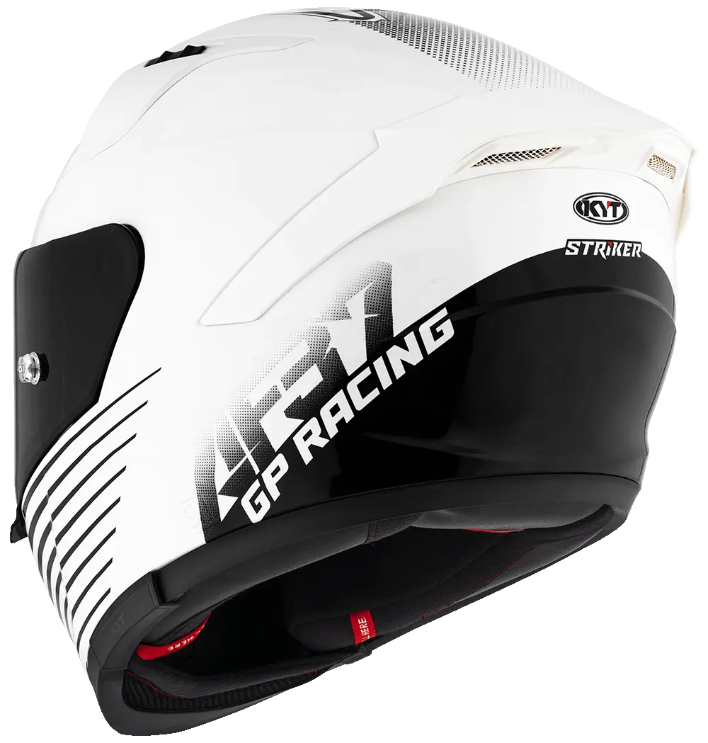 KYT Striker AF37 Livery White Black Helmet Pathpavers