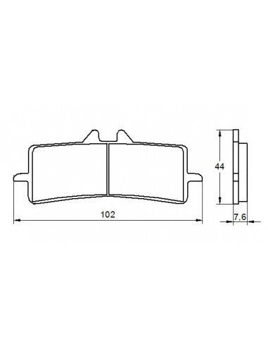 Accossato Brake Pads Kit For Motorcycle, AGPA106ST (Front) Accossato