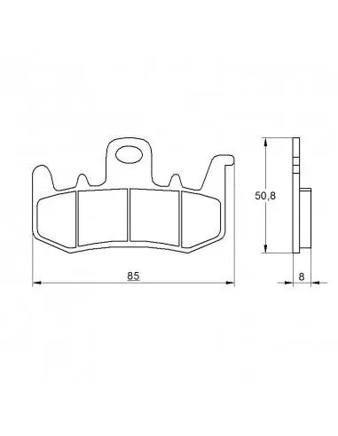 Accossato Brake Pads Kit For Motorcycle, AGPA177ST (Front) Accossato