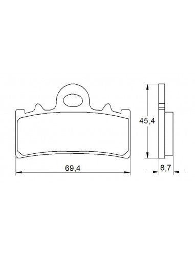 Accossato Brake Pads Kit For Motorcycle, AGPA184ST (Front) Accossato