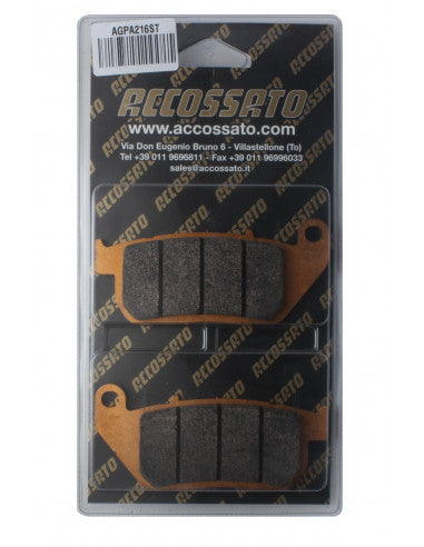 Accossato Brake Pads Kit For Motorcycle, AGPA216ST (Front) Accossato