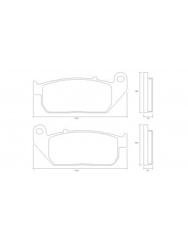 Accossato Brake Pads Kit For Motorcycle, AGPA216ST (Front) Accossato