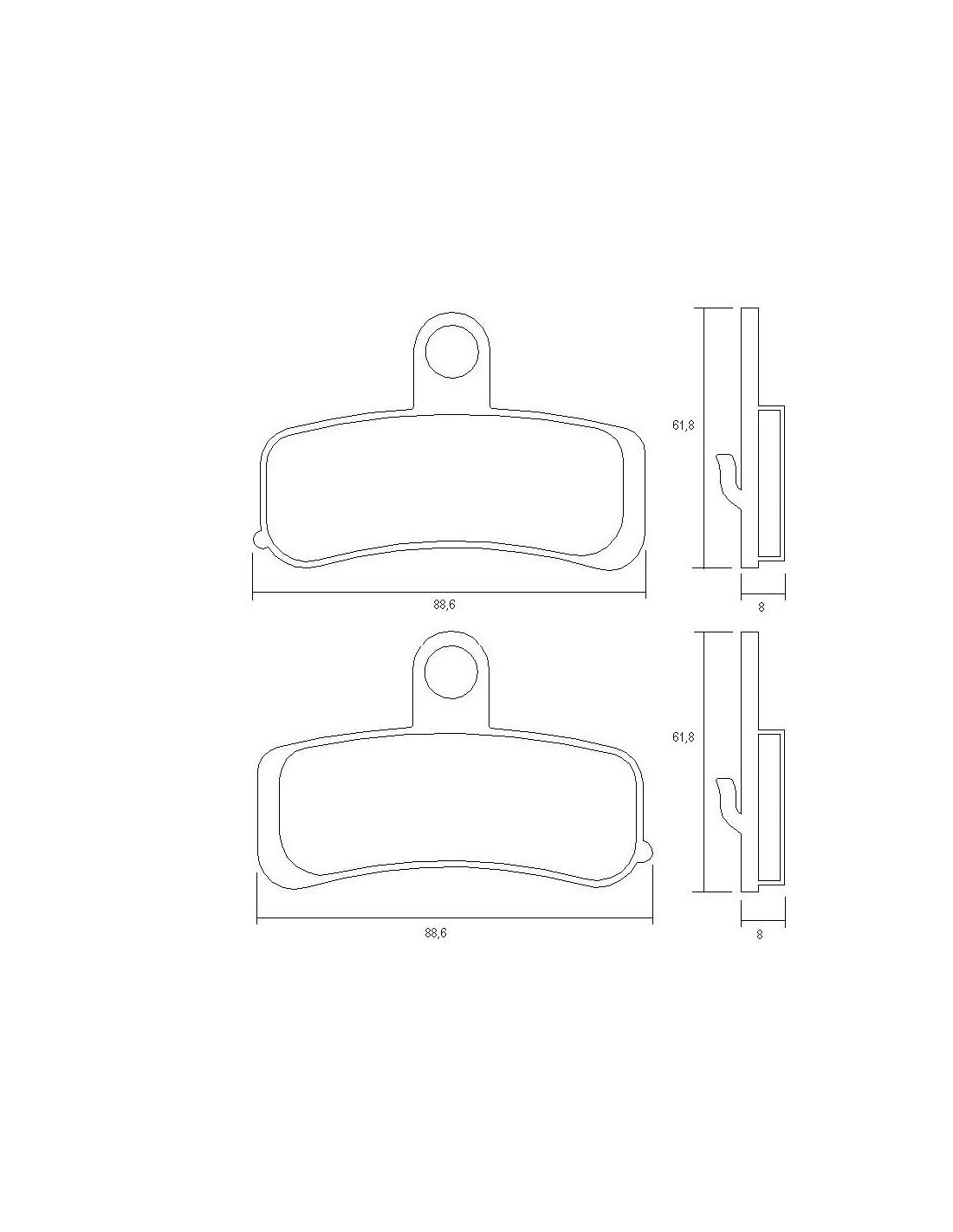 Accossato Brake Pads Kit For Motorcycle, AGPA220ST (Front) Accossato