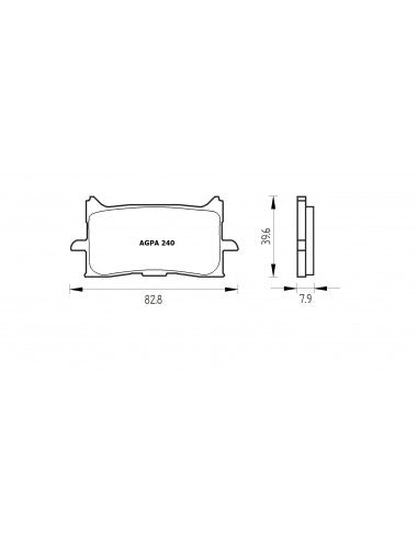 Accossato Brake Pads Kit For Motorcycle, AGPA240ST (Front) Accossato