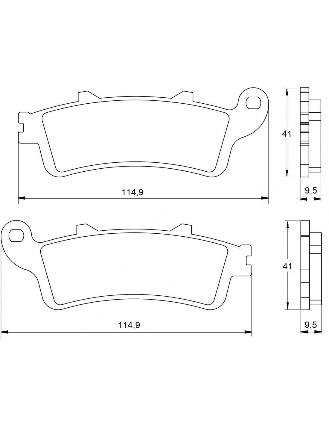 Accossato Brake Pads Kit For Motorcycle, AGPA25ST (Front) Accossato