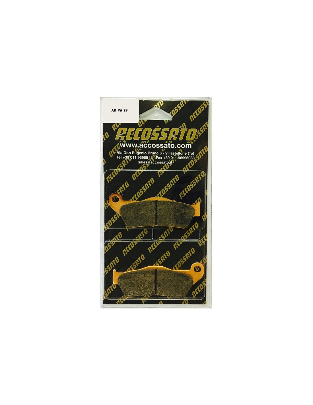 Accossato Brake Pads Kit For Motorcycle, AGPA29ST (Front) & (Rear) Accossato