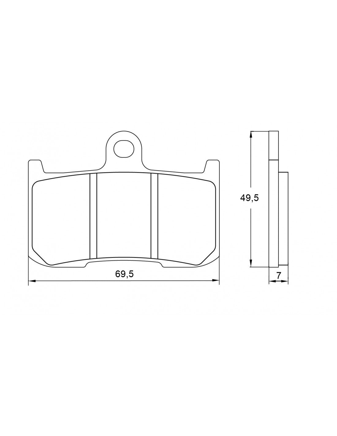 Accossato Brake Pads Kit For Motorcycle, AGPA38ST (Front) Accossato