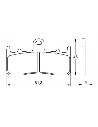 Accossato Brake Pads Kit For Motorcycle, AGPA57ST (Front) Accossato