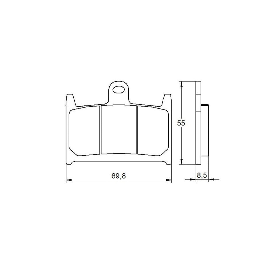 Accossato Brake Pads Kit For Motorcycle, AGPA58ST (Front) Accossato