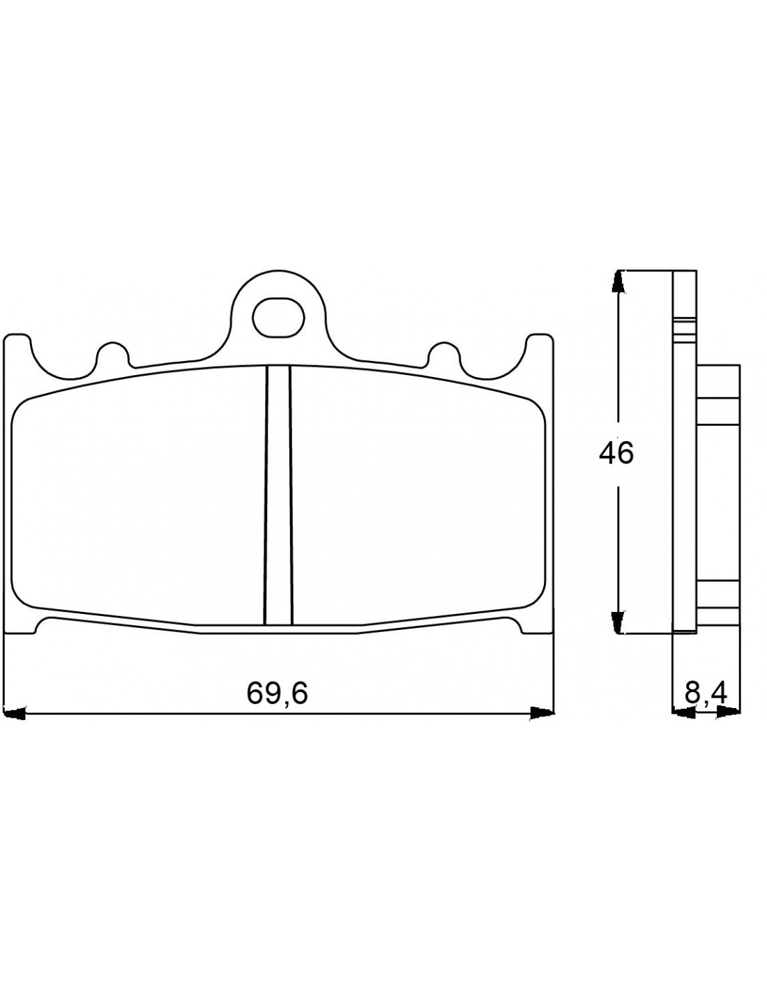 Accossato Brake Pads Kit For Motorcycle, AGPA75ST (Front) Accossato