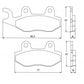 Accossato Brake Pads Kit For Motorcycle, AGPA76ST (Rear) Accossato