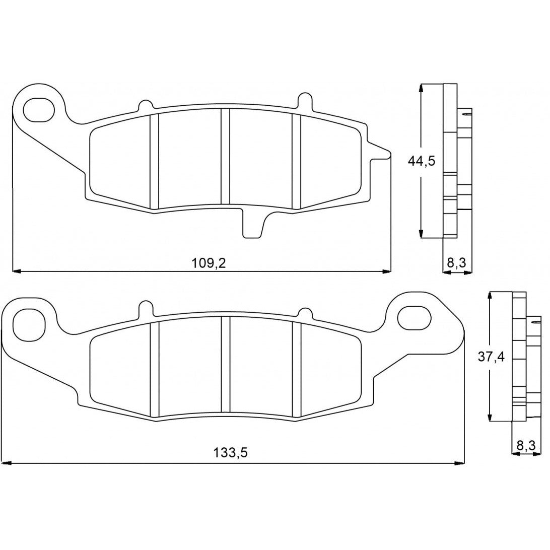 Accossato Brake Pads Kit For Motorcycle, AGPA95ST (Front) Accossato