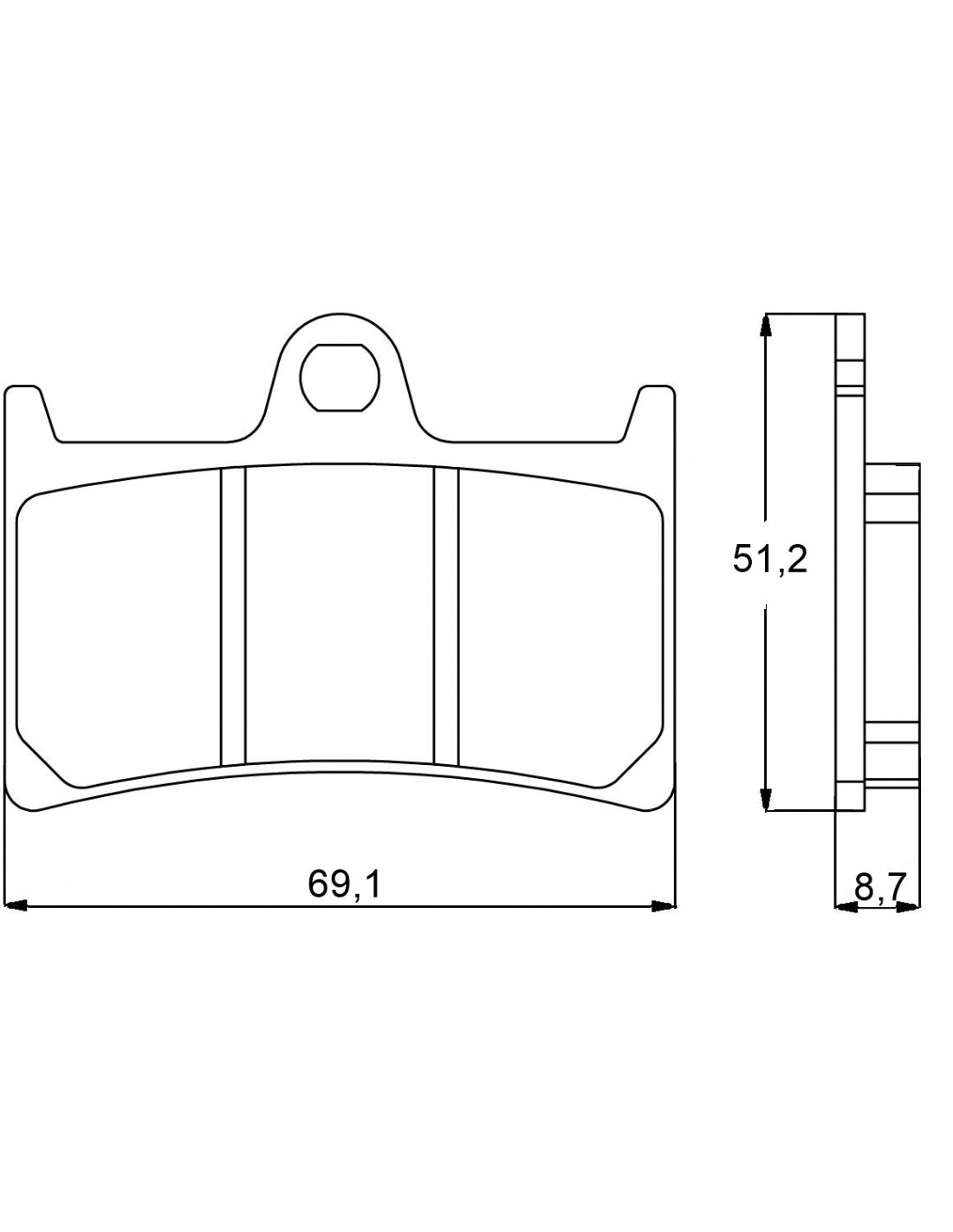 Accossato Brake Pads Kit For Motorcycle, AGPA97ST (Front) Accossato