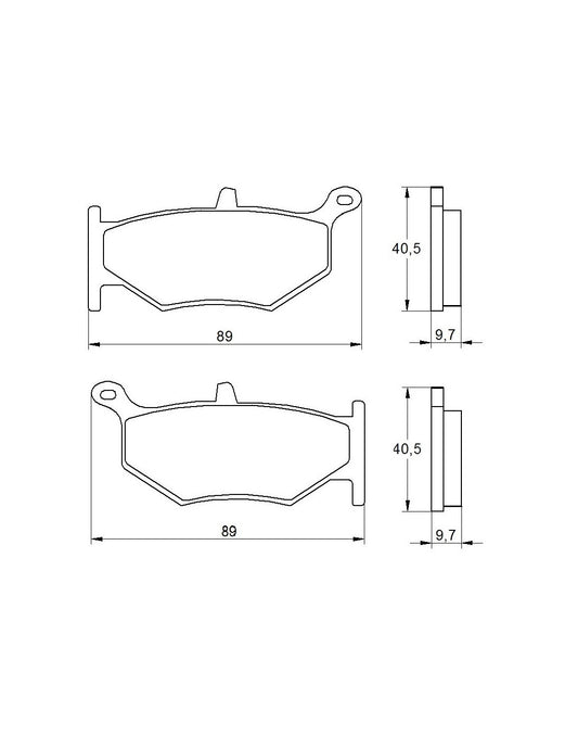 Accossato Brake Pads Kit For Motorcycle, AGPP148ST (Rear) Accossato