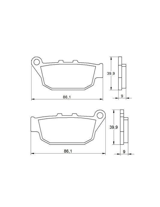 Accossato Brake Pads Kit For Motorcycle,  AGPP185ST Accossato