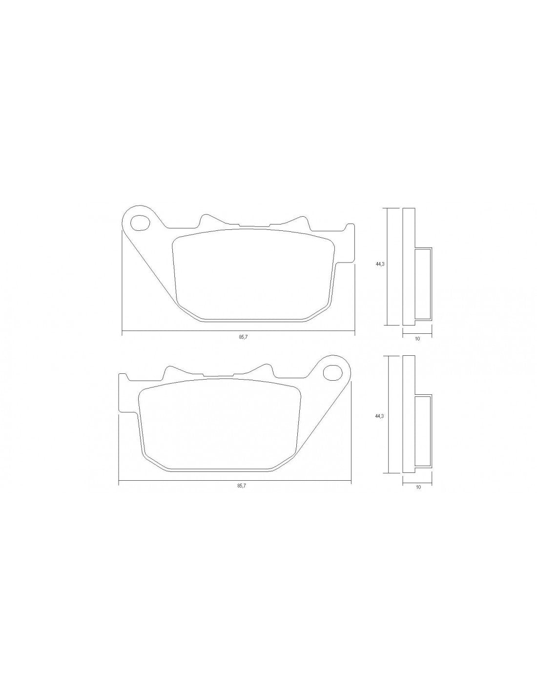 Accossato Brake Pads Kit For Motorcycle, AGPP217ST Accossato