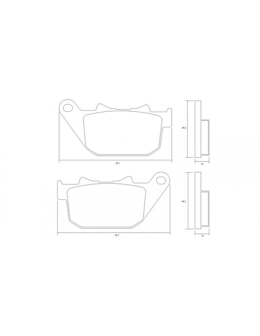 Accossato Brake Pads Kit For Motorcycle, AGPP217ST Accossato