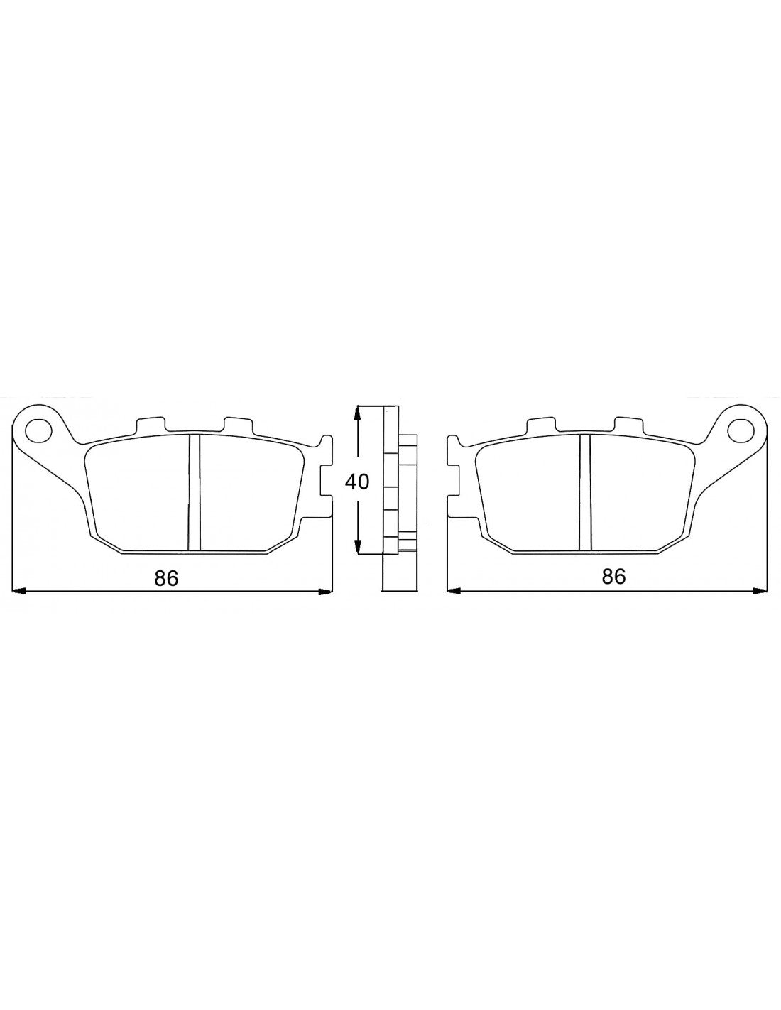 Accossato Brake Pads Kit For Motorcycle, AGPP88ST (Rear) Accossato