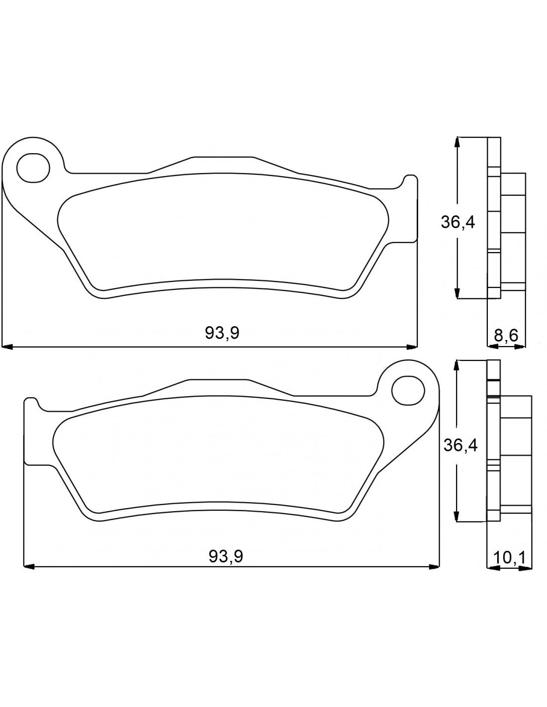 Accossato Brake Pads Kit For Motorcycle, AGPP97ST Accossato