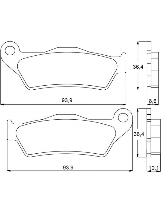 Accossato Brake Pads Kit For Motorcycle, AGPP97ST Accossato