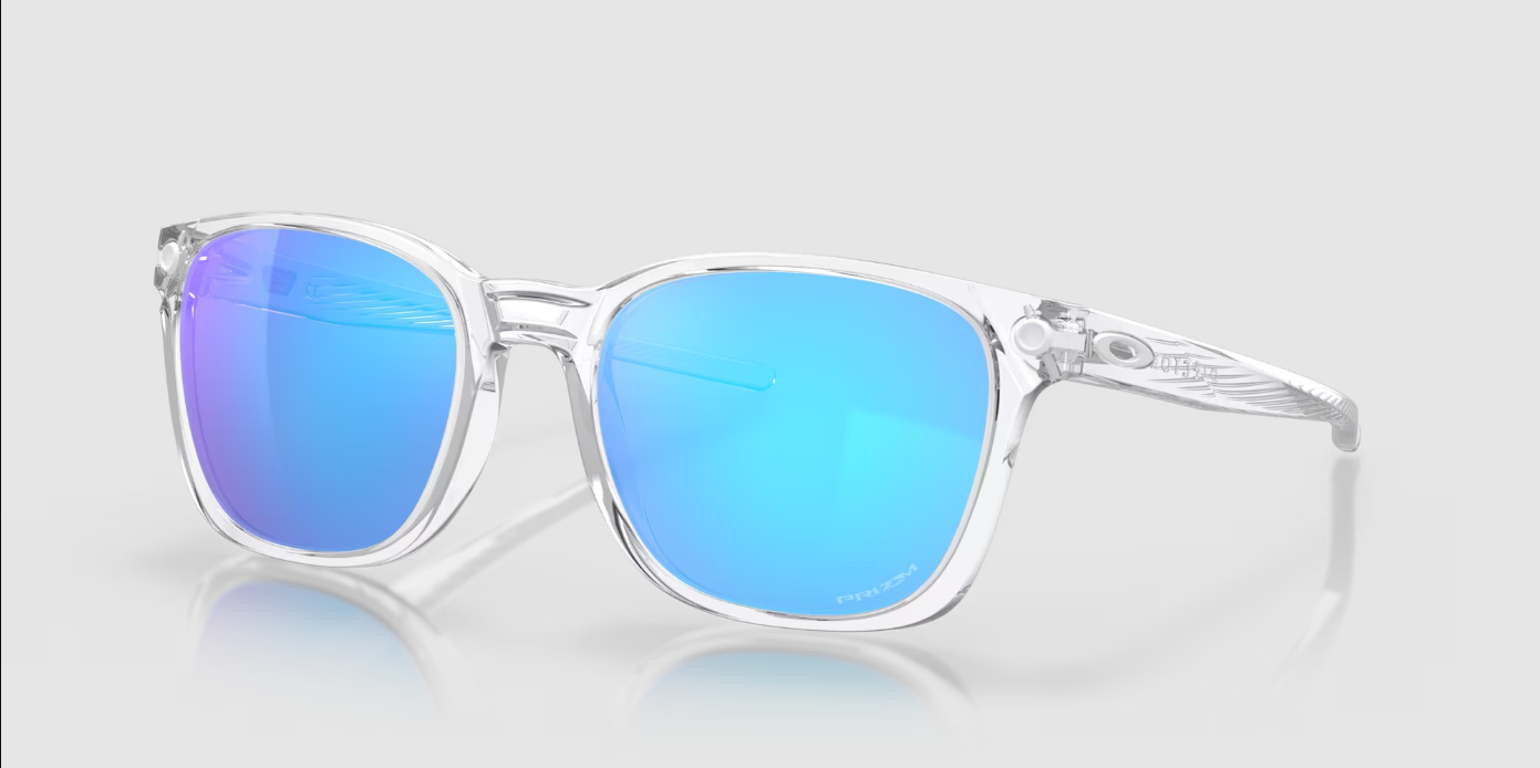 Oakley Ojector Prizm Sapphire Lenses,  Polished Clear Frame Oakley