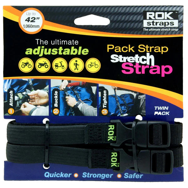 ROK Straps 12" - 42" Pack Adjustable Stretch Strap Rok Straps