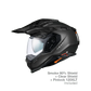 Nexx X. WED3 Plain Matt Black Adventure Helmet Nexx