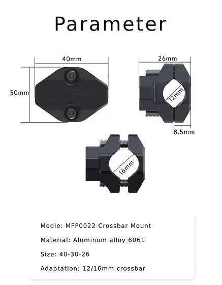 CHIGEE Mounting Bracket 12-16mm Handlebar, such as ADV CHIGEE