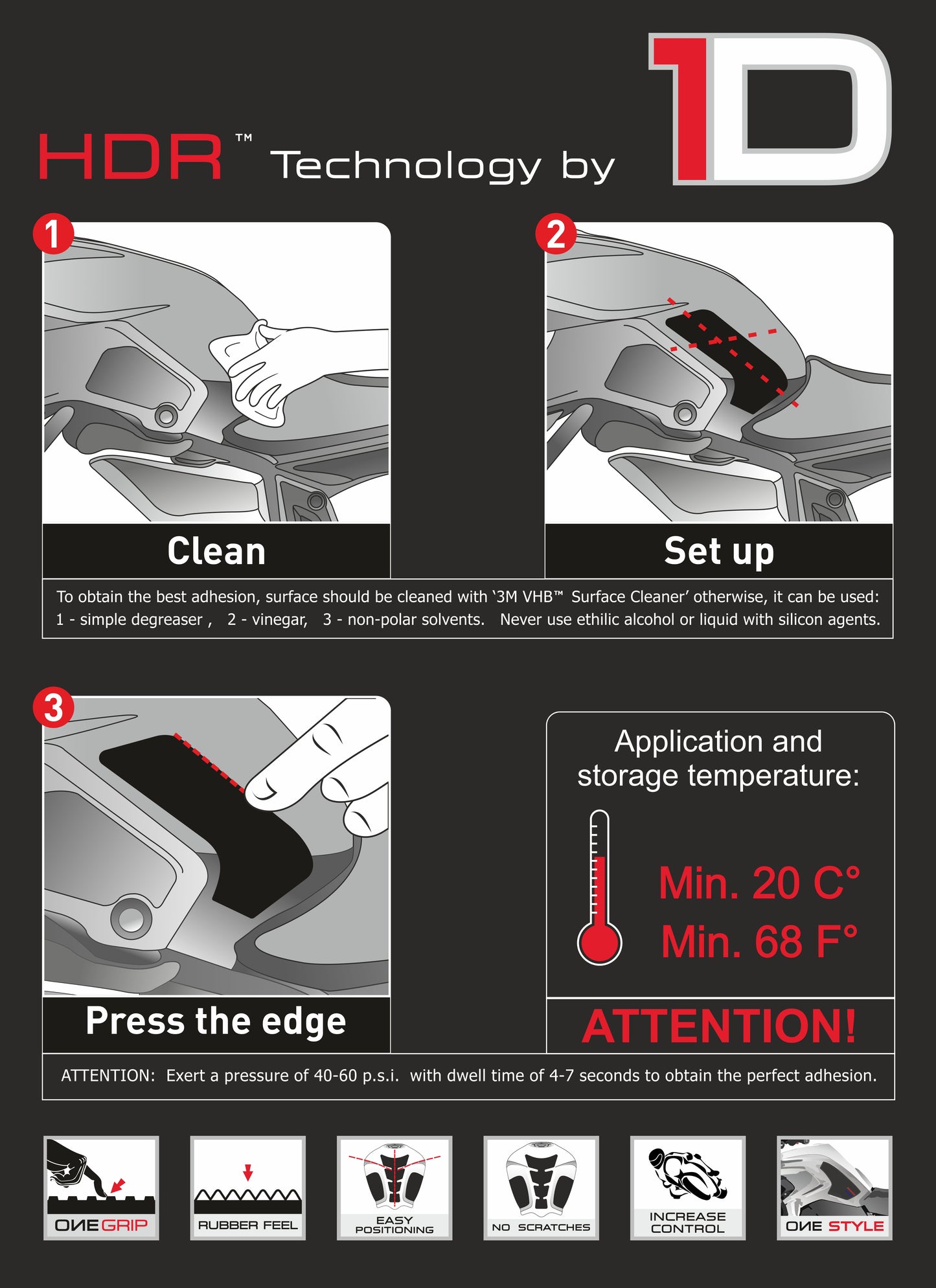 OneDesign Tank Grip For Honda Africa Twin Adv.Sport (2018-) onedesign