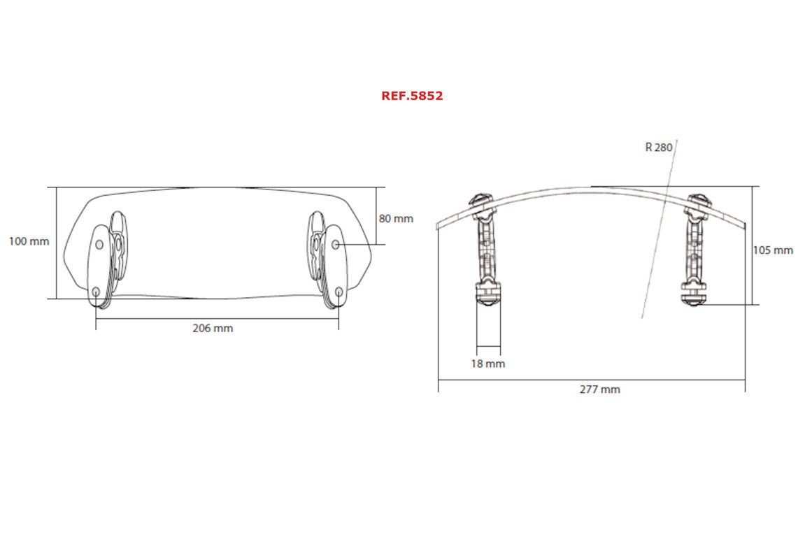 Puig Multi-Adjustable Visor Fixed With Screws For Honda XL1000V Varadero (2003) Puig