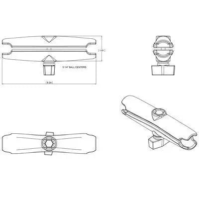 Mobile Mounts - RAM Long Length Double Socket Arm